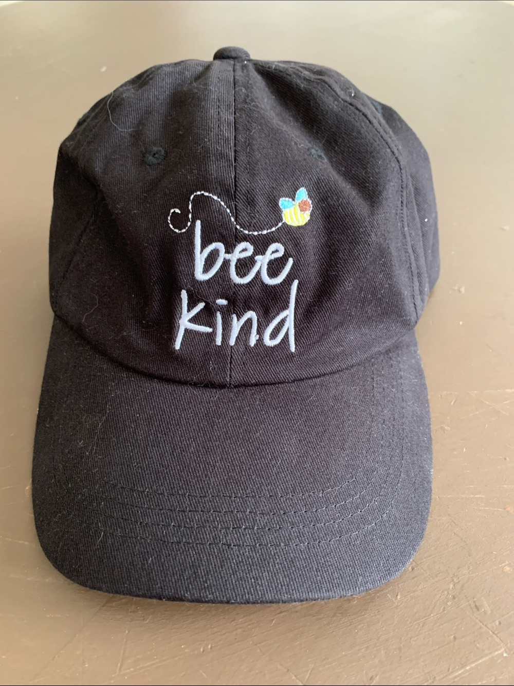 "Bee Kind" Embroidered Black Baseball Cap